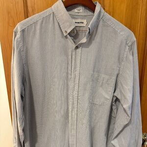 Taylor Stitch The Jack Shirt, Indigo Stripe Selvage, XL